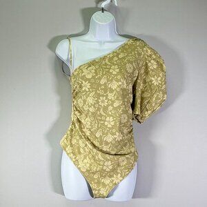 Free People Somethin' Bout You Women's Size M Beige Bodysuit NWT